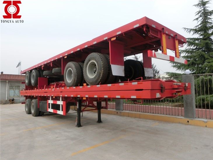 2axles lapos ágyas félpótkocsi